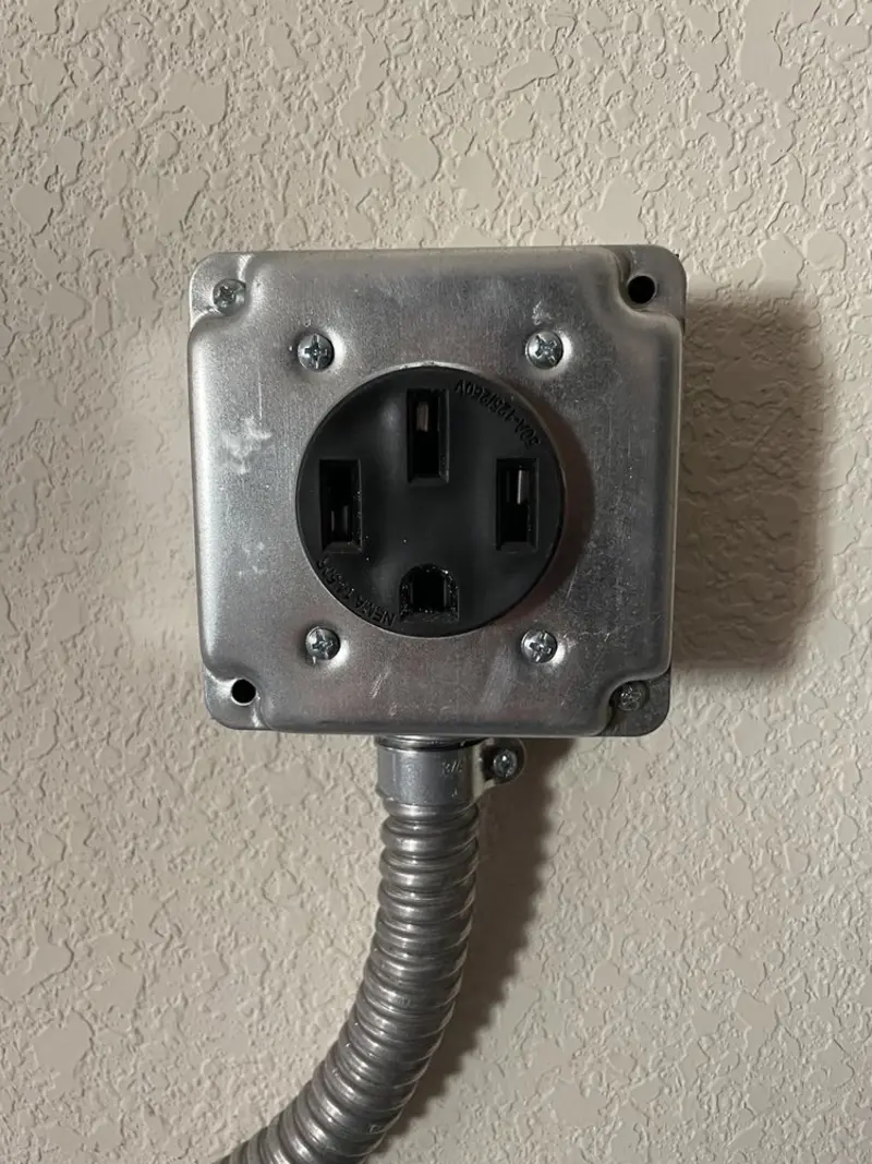 NEMA 14-50 outlet installed for Smart Home Electrical in Edgewood